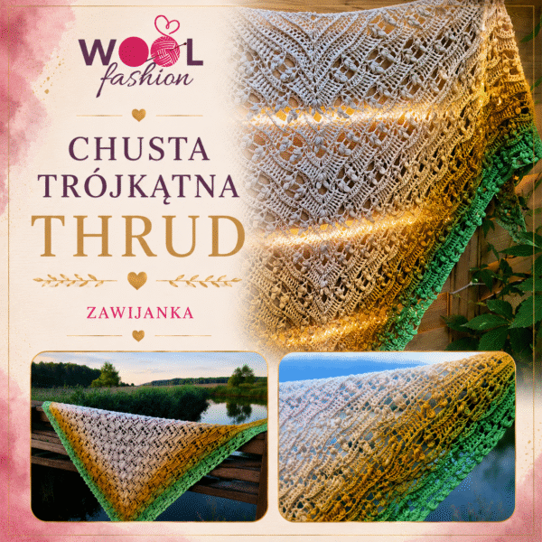 Wzór Chusta trójkątna THRUD- ZawijAnka handmade