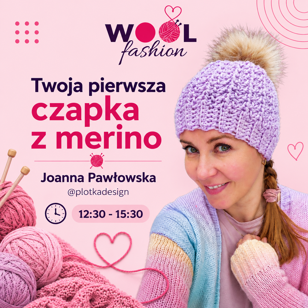 Bilet na warsztat WoolFashion - Twoja pierwsza czapka z merino na szydełku